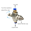 Bico atomizador de ar de grande angular alimentado por pressão ajustável